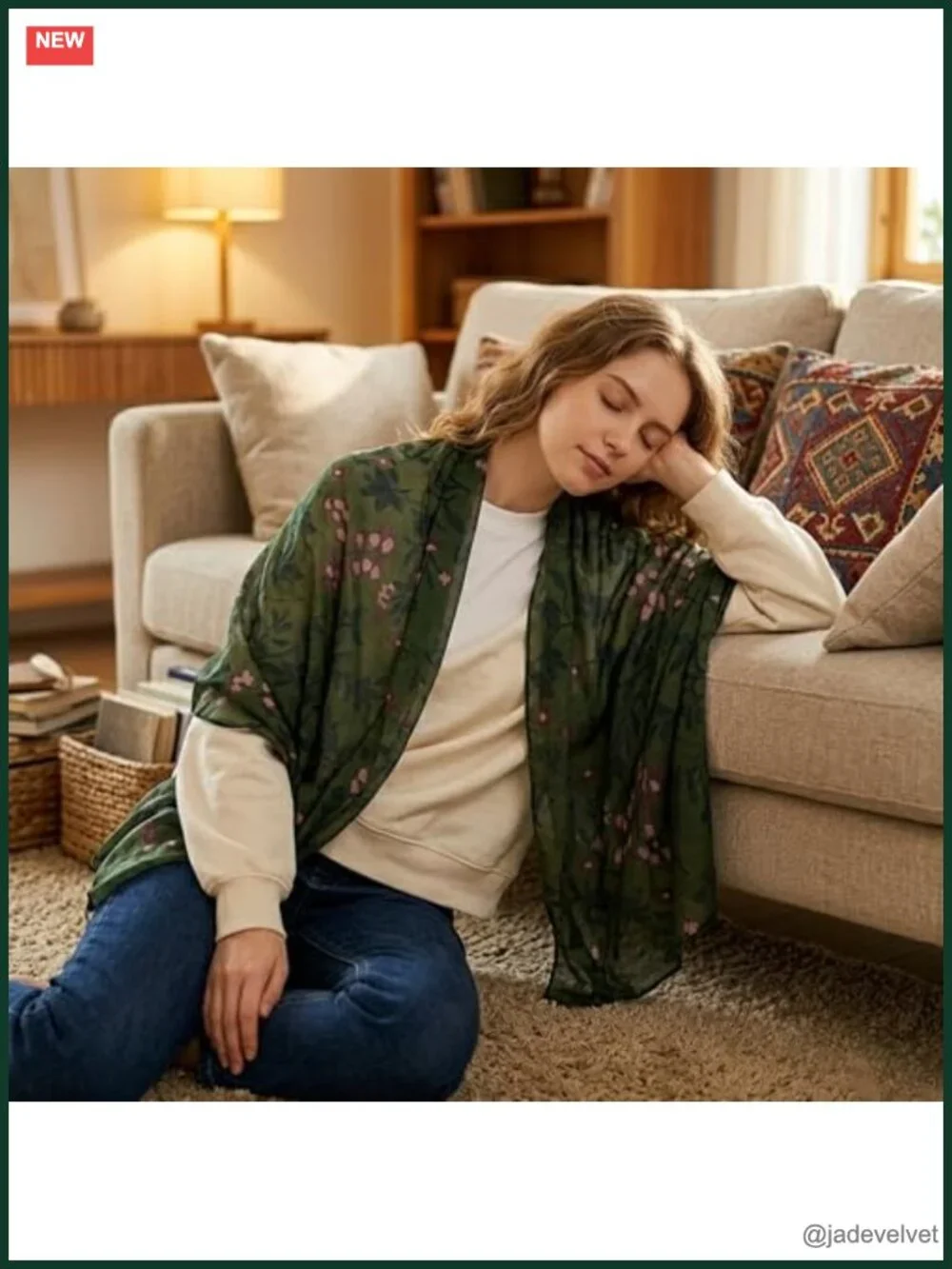 Lightweight Floral Polyester Voile Scarf Shawl Wrap for Women